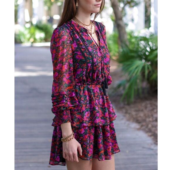 Allison New York Tiered Floral Dress Size XS - Picture 4 of 7